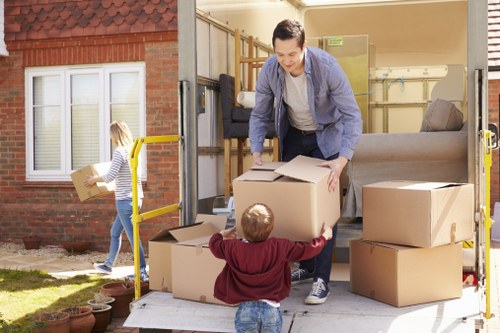 A professional Towerhill Removals team preparing items for transport