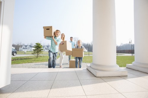 Man and van moving boxes and furniture in Towerhill