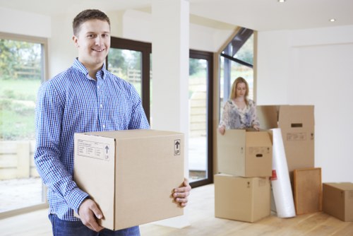 Packed household items ready for a local house removal service