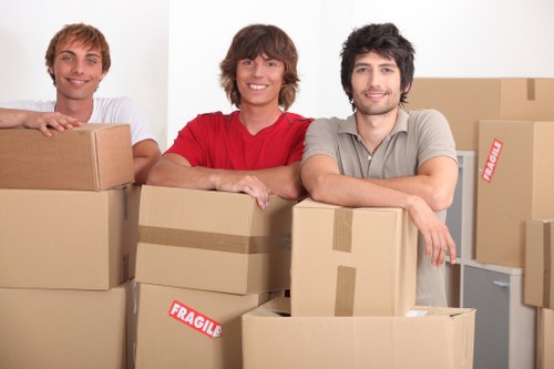 Commercial moving team planning a business relocation in Towerhill