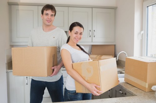 Moving van loaded for a house move near Towerhill
